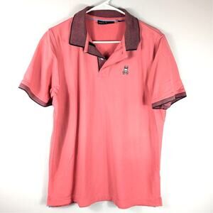 Psycho Bunny Women’s Polo Shirt Size 6 Pink Pima Cotton Short Sleeve Top